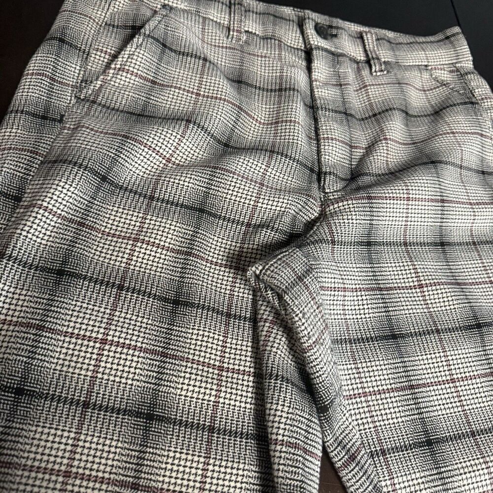 American Eagle Pants Ladies Size 10 Black Plaid Super Hi-rise Skinny Trouser